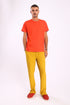Sweatpants in quilted cotton blend with elastic waist